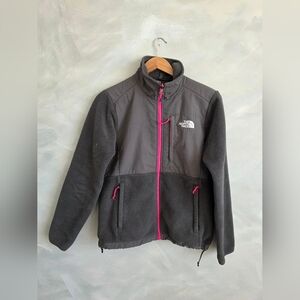 The North Face Denali Fleece Sweater Jacket Gray Pink Women Sz S